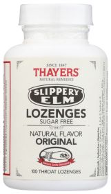 THAYER: Slippery Elm Lozenges Sugar Free, 100 tb