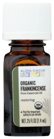 AURA CACIA: Aura Cacia Organic Frankincense Essential Oil, 0.25 oz