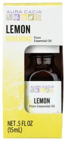 AURA CACIA: Lemon Essential Oil Boxed, 0.5 oz
