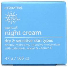 EARTH SCIENCE: Apricot Night Cream Face, 1.65 oz