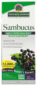 NATURE'S ANSWER: Sambucus Nigra Black Elder Berry Extract 5000 mg, 8 oz