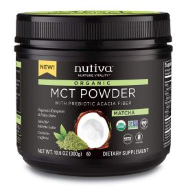 NUTIVA: Organic MCT Powder Matcha, 10.6 oz