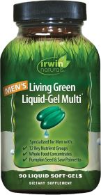 IRWIN NATURALS: Men's Living Green Liquid-Gel Multi, 90 sg