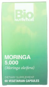 BIO NUTRITION: Moringa 5000 mg Super Food, 60 vegetarian capsules