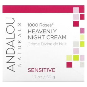 beANDALOU NATURALS: 1000 Roses Heavenly Night Cream Sensitive, 1.7 oz