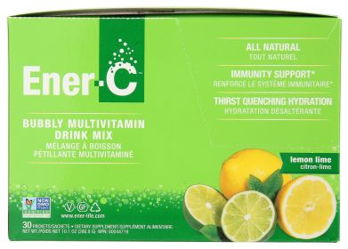 ENER LIFE: Lemon Lime Multivitamin Drink Mix, 30 pc
