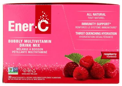 ENER LIFE: Raspberry Multivitamin Drink Mix, 30 pc