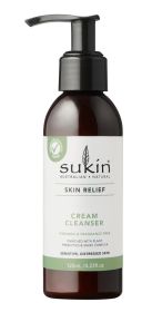 SUKIN NATURALS: Skin Relief Cream Cleanser, 4.23 fo