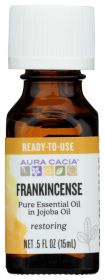 AURA CACIA: Precious Essential Oil Frankincense Jojoba Oil, 0.5 oz