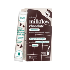 UPSPRING: Milkflow Energy Drink Mix Chocolate 16Packets, 8.5 oz
