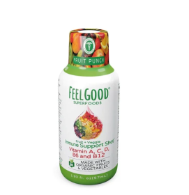 FEELGOOD ORGANIC SUPERFOODS: Vita Fruits Veggies Extra Strength Vitamin Shot Fruit Punch, 1.93 fo