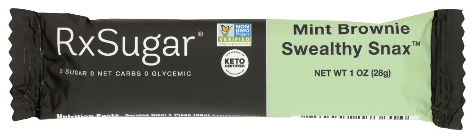 RXSUGAR: Mint Brownie Swealthy Snax Bar, 1 oz