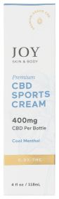 JOY ORGANICS: Premium CBD Sports Cream Cool Menthol, 4 oz