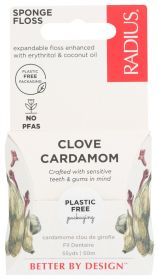 RADIUS: Vegan Sponge Floss Clove Cardamom, 55 yd