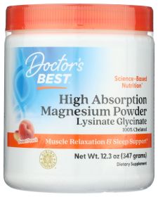 DOCTORS BEST: High Absorption Magnesium Powder Sweet Peach, 12.3 oz