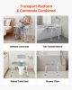 VEVOR Bedside Commode Chair, 500 lbs Weight Capacity, 4-in-1 Portable Toilet and Raised Toilet Seat with Padded Seat and Backrest