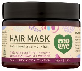 ECOLOVE: Vegan Purple Hair Mask, 11.8 oz