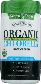 GREEN FOODS: Organic Chlorella Powder, 2.1 oz