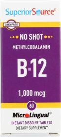 SUPERIOR SOURCE: No Shot Vitamin, B12 1000 MCG, 60 tb