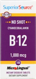 SUPERIOR SOURCE: No Shot Cyanocobalamin B-12 1,000 mcg, 100 tb