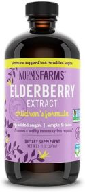 NORMS FARMS: Syrup Elderberry Children, 8 fo