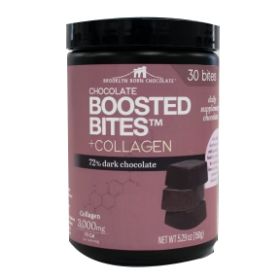 BROOKLYN BORN CHOCOLATE: Collagen Dark Chocolate Bites, 5.29 oz