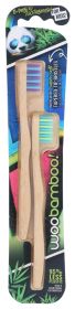 WOOBAMBOO: Kids Natural Bamboo Toothbrushes 2Pk, 1 ea