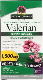 NATURES ANSWER: Valerian Root 90 VCaps, 90 cp