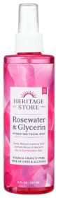 HERITAGE: Rosewater and Glycerin Hydrating Facial Mist, 8 oz