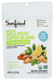 SUNFOOD SUPERFOODS: Wellness Super Blend Stress Less Organic, 8 oz