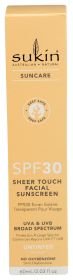 SUKIN: Sheer Touch Facial Sunscreen Spf 30, 2.03 fo