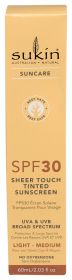 SUKIN: Sheer Touch Tinted Sunscreen Spf 30, 2.03 fo