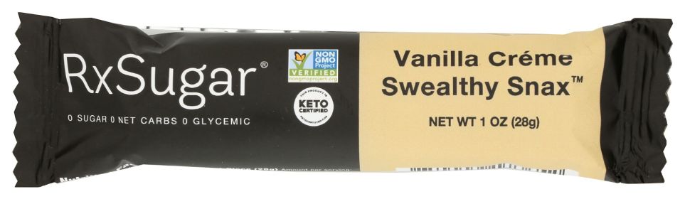RXSUGAR: Vanilla Creme Swealthy Snax Bar, 1 oz