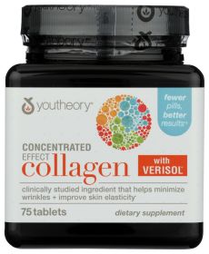 YOUTHEORY: Concentrated Effect Collagen with Verisol, 75 tb