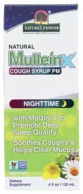 NATURES ANSWER: Mullein X Cough Syrup Nighttime PM, 4 fo