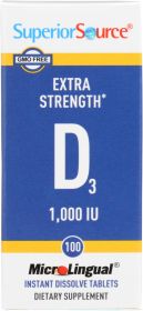 SUPERIOR SOURCE: Vitamin D3 1000 IU, 100 tb